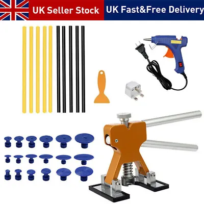 Car Paintless Kit Tool Dent Puller Lifter Glue Gun Repair Removal Hail Tabs UK • £16.99