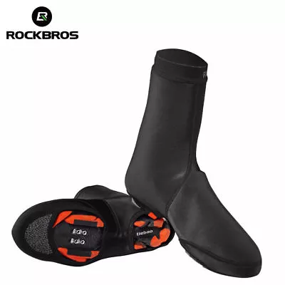 ROCKBROS Cycling Shoe Covers Warm Windproof Protector Overshoes LX Size 7-10 • $14.99