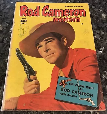 £19.71 • Buy ROD CAMERON #2 1950 Golden Age Comic, FIGHTING MOVIE COWBOY PHOTO COVERS