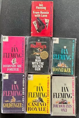 007 James Bond Ian Fleming Paperbacks. Lot Of 7. • $45.99