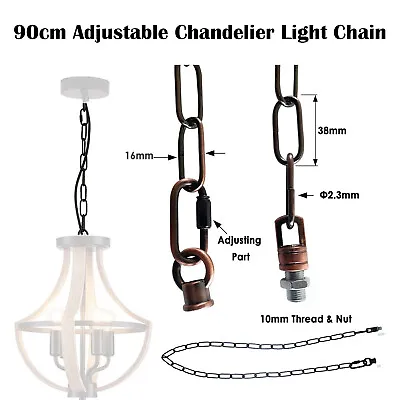 Chandelier Chain Fitting Lighting Chain Heavy Decorative Chain Link Plated Chain • £4.19