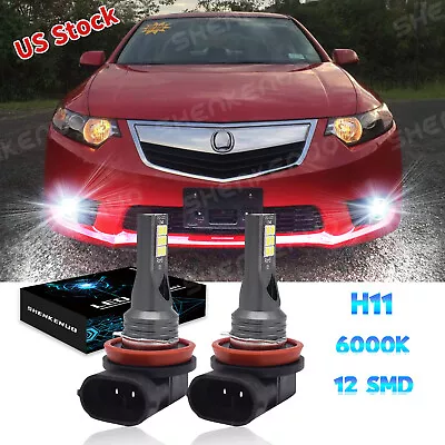 For Acura TSX 2009-2014 Front 2X LED Fog Lights Bulbs 6000K White Bright 12-smd • $14.99