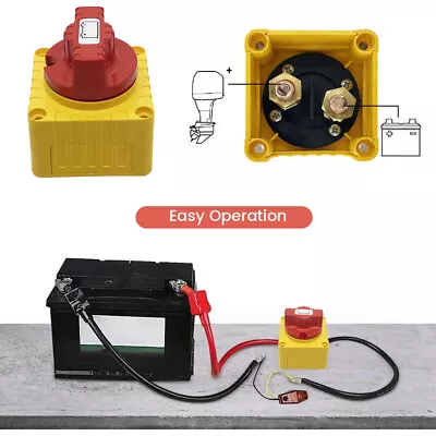 12V Battery Disconnect Rotary Switch Cut On/Off Set For Car SUV RV Marine Boat • $14.99