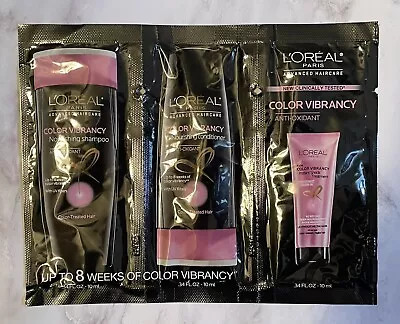 💠L'OREAL Color Vibrancy Nourishing Shampoo + Conditioner + 60 Second Hair Mask • $5.99