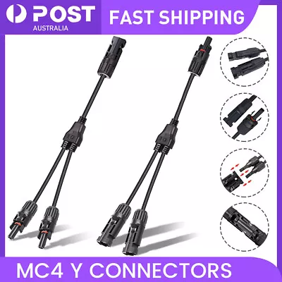 Solar Panel For MC4 Y-Branch Cable Connector Splitter/Coupler Series Connection • $8.26