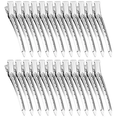 24 Pcs 3.5 Inch Duck Bill Hair Clips Metal Alligator Curl Clips Hair Pins • $10