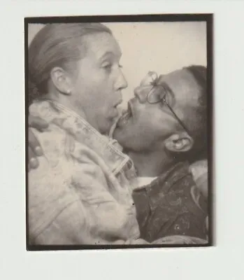 Vintage Photo Booth - Funny Affectionate Young Couple Making Faces • $24.95