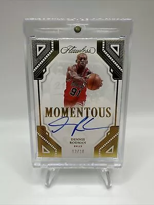 2022 Panini Flawless Dennis Rodman Momentous Autographs Auto GOLD SSP /10 Bulls • $157.50