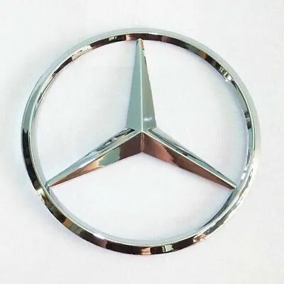 Fits Mercedes Benz Badge Emblem Rear Boot Chrome Silver For All Models 90mm UK • £5.99