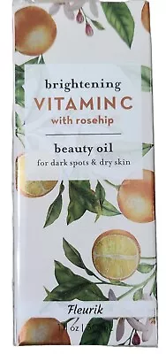 Fleurik Brightening Vitamin C W/rosehip Beauty Oil For Dark Spots & Dry Skin 1oz • $10