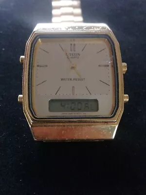 Golden Citizen Quartz Digi Analogue Vintage Day & Date  Alarm  Timer C480- Watch • $54.95