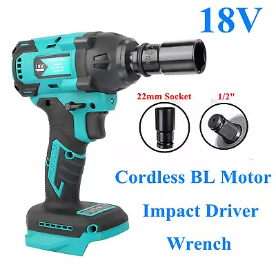 18V 1/2  Brushless Cordless Drill Impact Wrench For Makita LXT DTW285Z DTW190Z  • £52.99