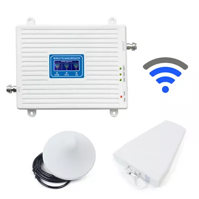900/1800/2100 GSM DCS Tri-Band Mobile Signal Booster Amplifier Repeater Antenna • $80.75