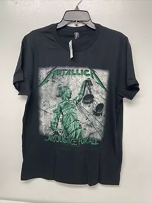 Metallica And Justice  For All Graphic {Bay Island} T-Shirt Black Men’s Sz L • $19.99