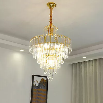 Elegant Crystal Chandelier Modern Ceiling Light Pendant Fixture Lighting Lamp • $49.40