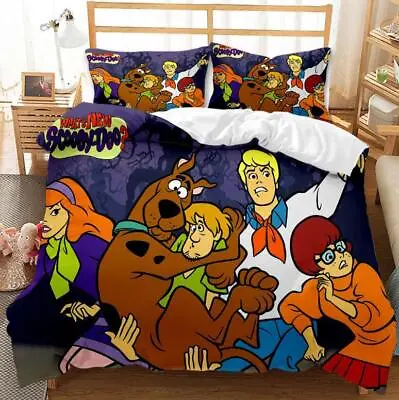 £32.14 • Buy Scooby Doo Bedding Set 2Pcs 3Pcs Quilt Duvet Cover Pillowcase Single Double H1