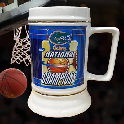 FLORIDA GATORS 2006 NCAA Basketball NATIONAL CHAMPIONS Glass Pewter Stein MUG • $29.99