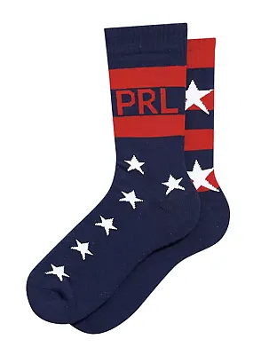 Polo Ralph Lauren Mens Single PRL Team USA Flag Stars & Stripes Casual Crew Sock • $23