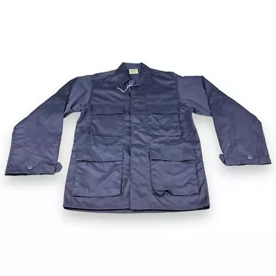 Vintage BDU Coat Mens SMALL REGULAR Navy Blue Deadstock Military Surplus CORP • $39.95