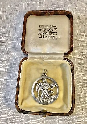 Vintage Sterling Silver Georg Jensen St Christopher Pendant • $31.13