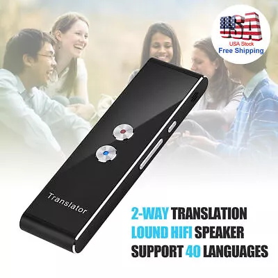 Pocket Smart Two-Way Real Time Voice Translator 40 Languages Instant Translation • $29.99