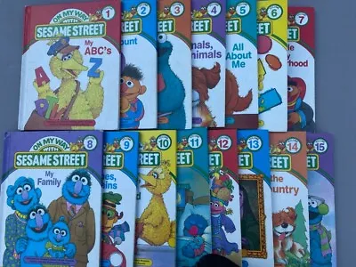 Vintage Sesame Street Book Club Books 1980's Set Of 15 Very Good Condition • $25