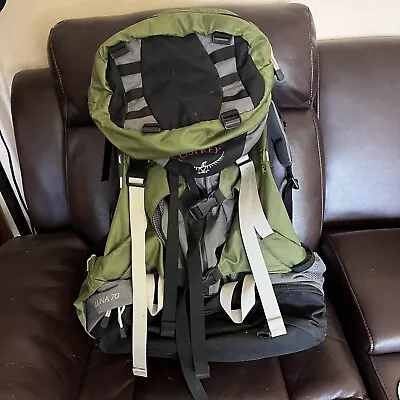 OSPREY Luna 70 Green Hiking Backpacking Backpack 7075AL Mountaineering Men's S • $125