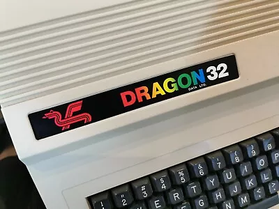 £5 • Buy DRAGON 32 Computer Ultimate Replacement Repro Matt Vinyl Sticker / Badge X 2