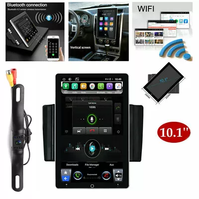 $186.89 • Buy 10.1  Android 9.1 Rotate Vertical Screen GPS Car Radio Stereo BT Wifi + Camera