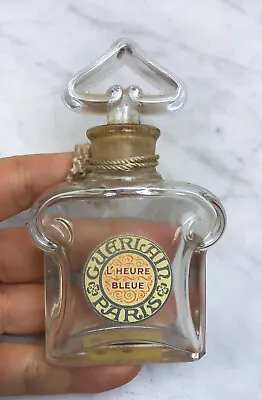 Vintage GUERLAIN Paris L’Heure Bleue Empty Baccarat Glass Perfume Bottle • $45