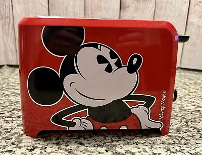 Disney Mickey Mouse Graphic DCM-21 Imprint 2 Slice Toaster Red & Black • $19.99