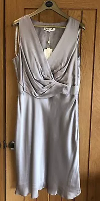 Damsel In A Dress Grey Silk Dress BNWT  Size 16 • £10