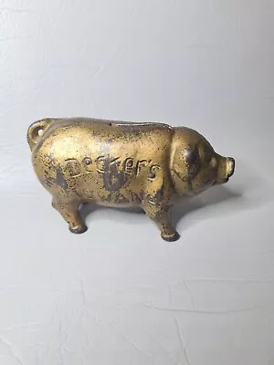 Deckers Cast Iron Pig Bank • $190