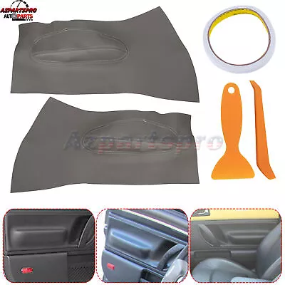 For 1998-2010 Volkswagen Beetle Door Panel Insert Cards Leather Cover Skin Gray  • $14.99