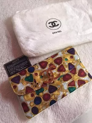 CHANEL Unused COCO Vintage Clutch Bag Multicolor Rare 240330N • $2056.92