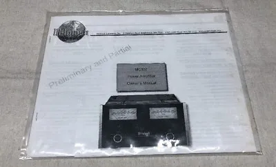 Mcintosh Mc302 Power Amplifier Original Owner's Manual M531 • $17.99