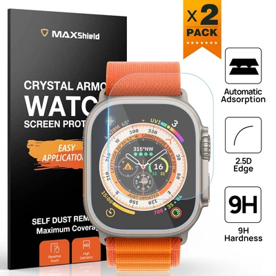 $7.99 • Buy 2xFr Apple Watch Ultra Iwatch 49mm Full Coverage Tempered Glass Screen Protector