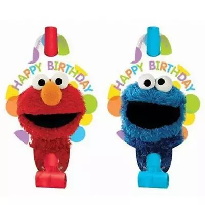 Sesame Street Elmo Birthday Blow Outs 8 Per Package Party Favors NEW • $7.95