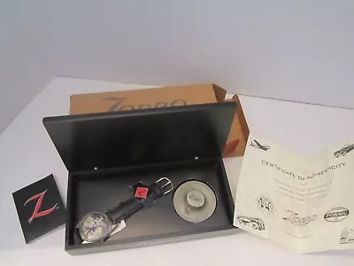 $49.95 • Buy 1990 Fossil Limited Edition Zorro Collector's Watch W/Rubber Stamp New Box & COA