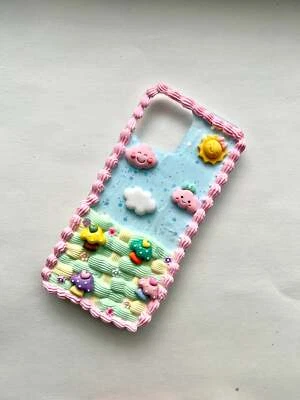 $40 • Buy Mushroom Garden Party Decoden Phone Case Handmade Diy