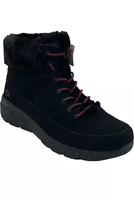 Skechers On-the-GO Glacial Ultra Hiker Boots Trailblazer Black • $44.99