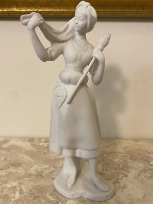 $79.99 • Buy Vintage Vista Alegre Porcelain Female Figurine VA Portugal White Bisque 8” Tall