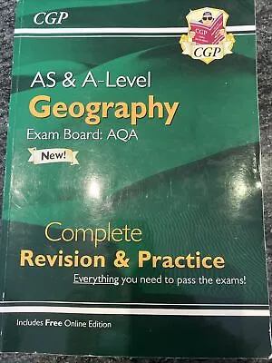 CGP AQA A-Level Geography Complete Revision & Practice Book • £6