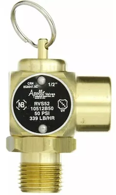 Apollo Valve 10-512 Series Brass Safety Relief Valve ASME Steam 50 Psi Set... • $149