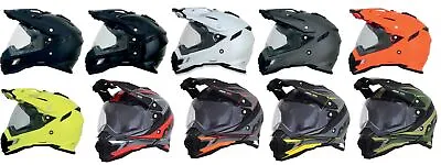 AFX FX-41DS Full Face Helmet Street Motorcycle Or Offroad Motocross - Dual Visor • $199.95