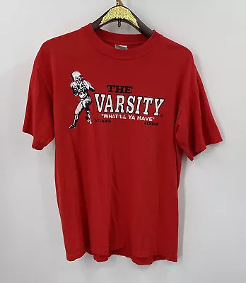 THE VARSITY Atlanta Athens T-Shirt Tee Size Medium  Red  What'll Ya Have   • $22.99