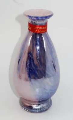 Lavorazione T. Murano Italy Blue & Pink Iridescent Bud Vase 6  • $33.29