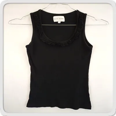 £7.99 • Buy Miss Fiori Tank Womens Black Top Size 8 Scoop Neck