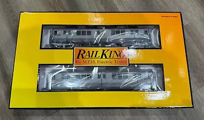 MTH Rail King 30-2373-3 MTA 2-Car Subway Non-Powered Set Silver Orange R-12 • $275