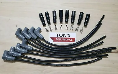 16  MSD 8.5mm LSX LS1 LS2 LQ9 Universal 90 Degree Spark Plug Boots Wires BLACK • $88.88